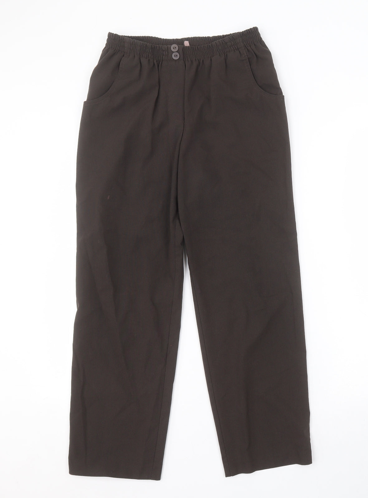 Womens UK Size 12 Preworn Regular Fit  Brown Trousers