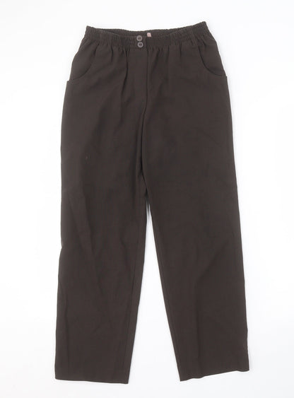 Womens UK Size 12 Preworn Regular Fit  Brown Trousers