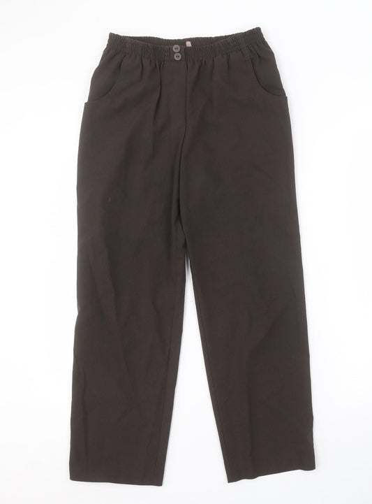 Womens UK Size 12 Preworn Regular Fit  Brown Trousers