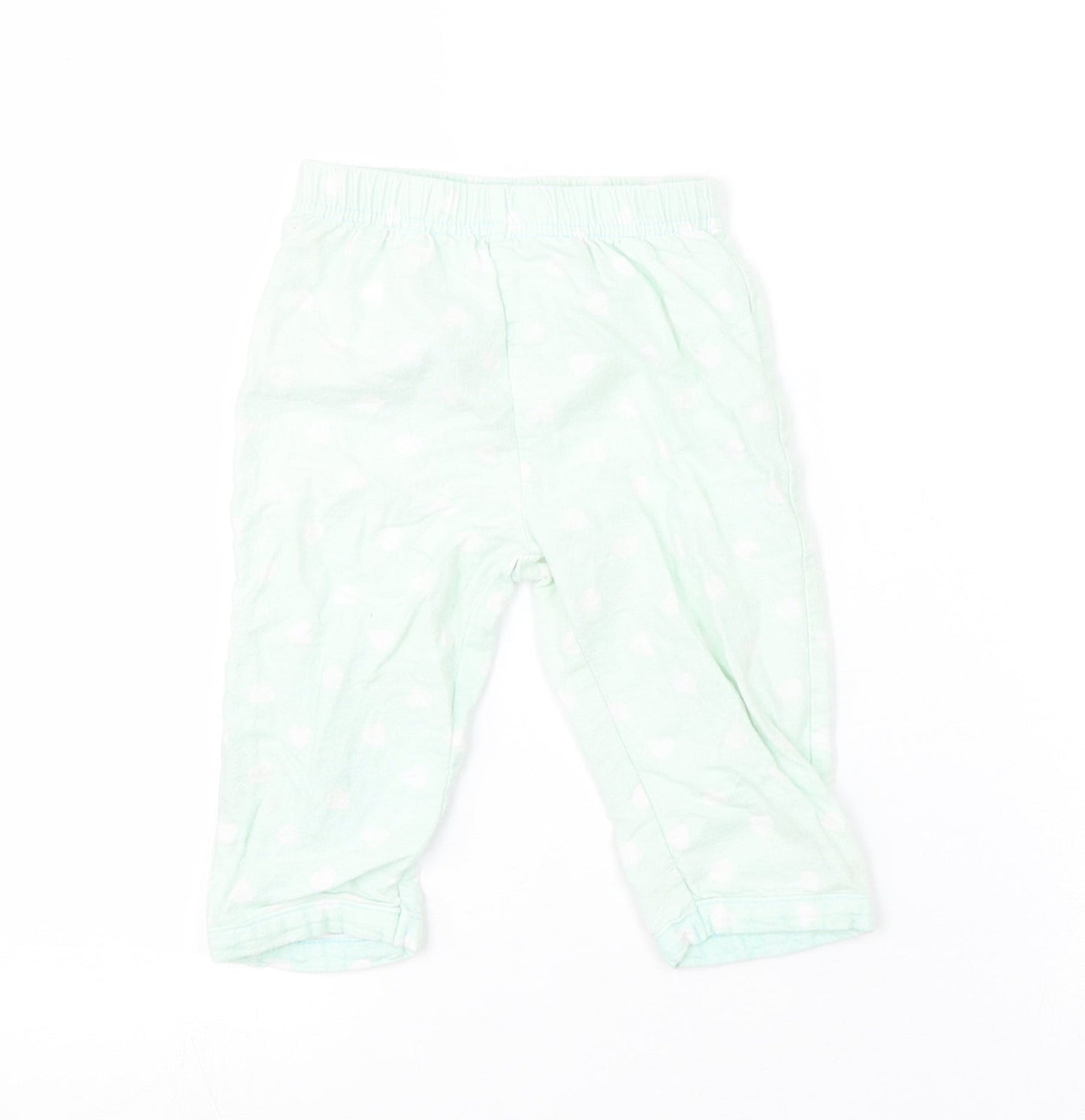 Primark Baby Green Spotted  Capri Trousers Size 9-12 Months