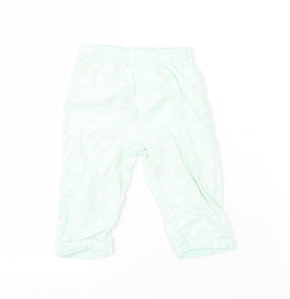 Primark Baby Green Spotted  Capri Trousers Size 9-12 Months