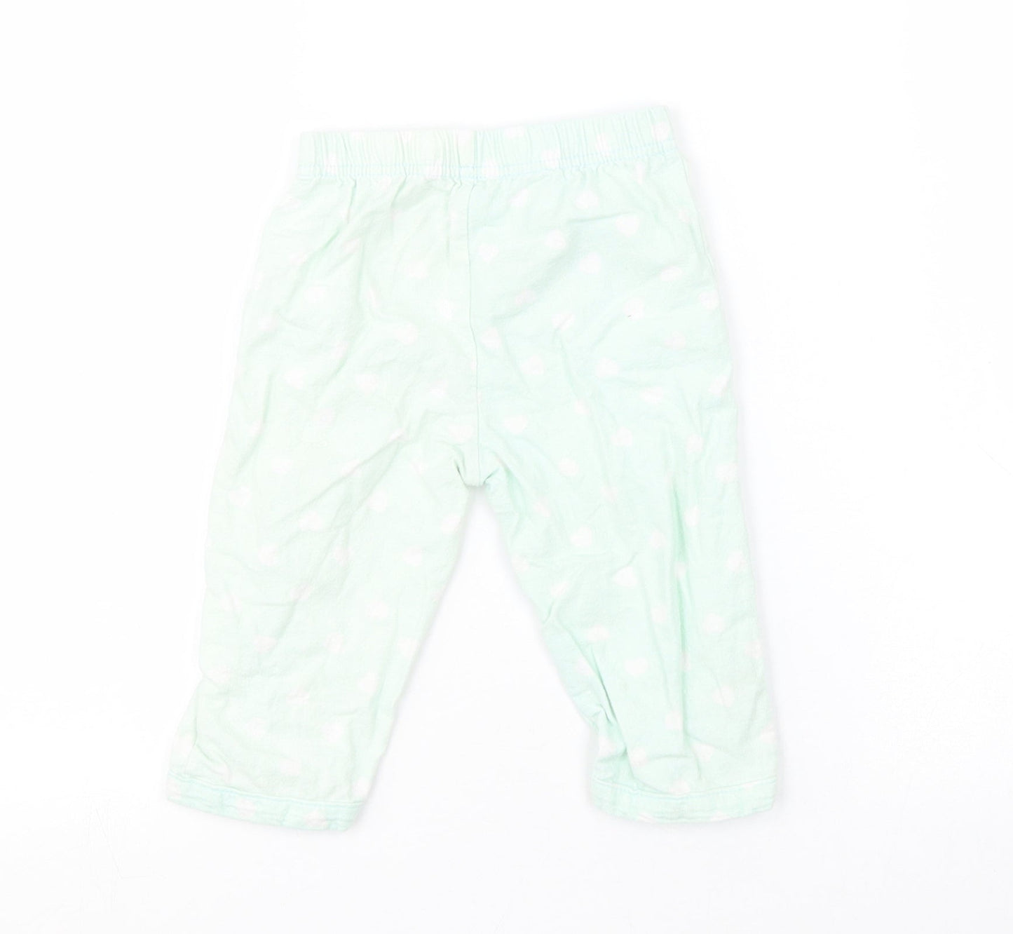 Primark Baby Green Spotted  Capri Trousers Size 9-12 Months