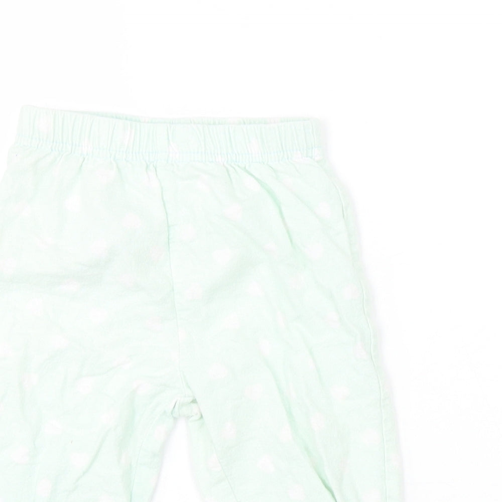 Primark Baby Green Spotted  Capri Trousers Size 9-12 Months