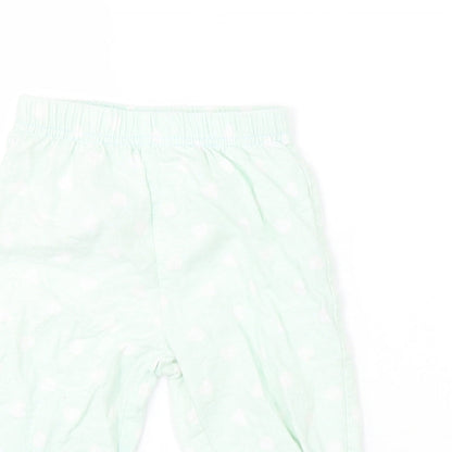 Primark Baby Green Spotted  Capri Trousers Size 9-12 Months