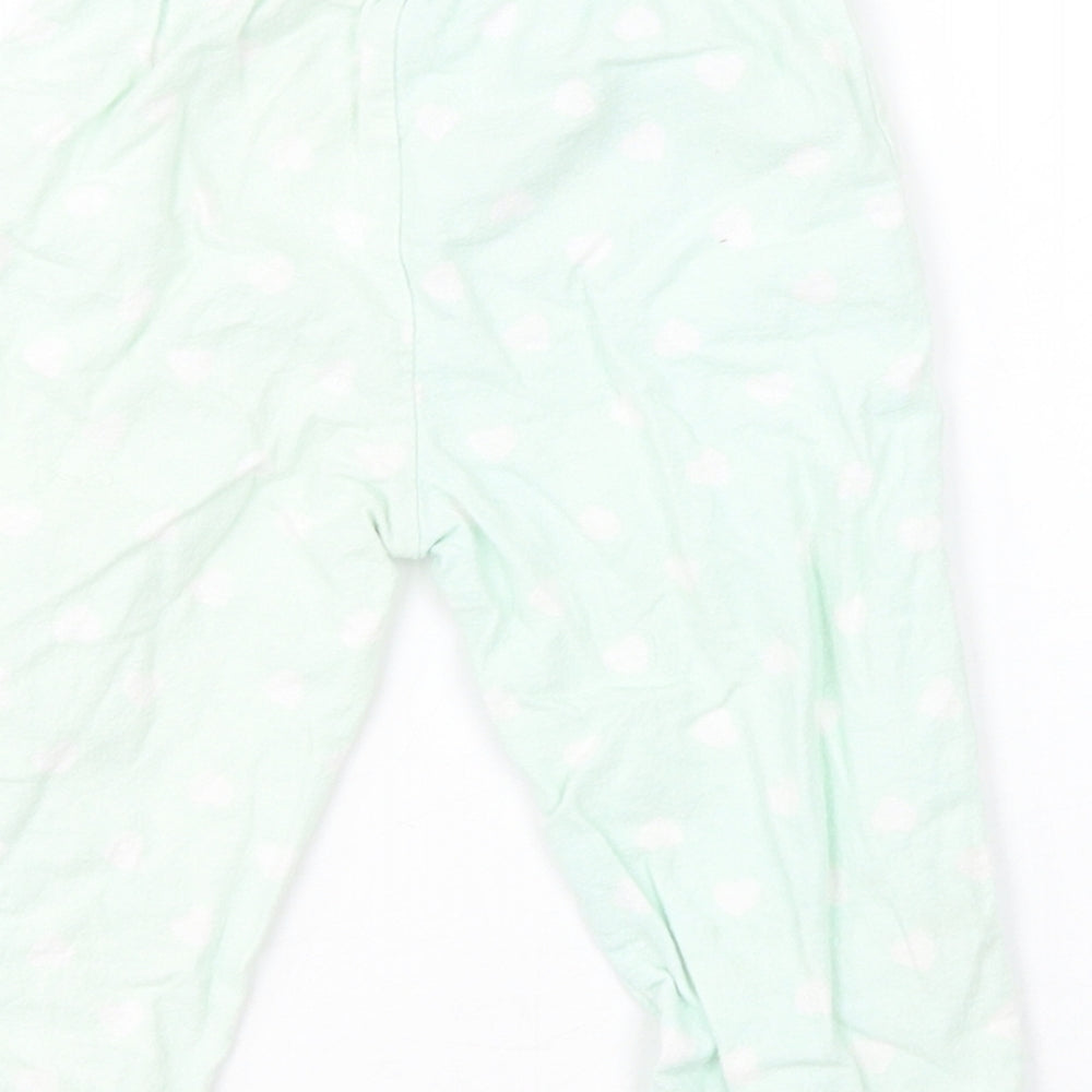 Primark Baby Green Spotted  Capri Trousers Size 9-12 Months