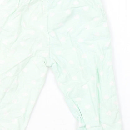 Primark Baby Green Spotted  Capri Trousers Size 9-12 Months