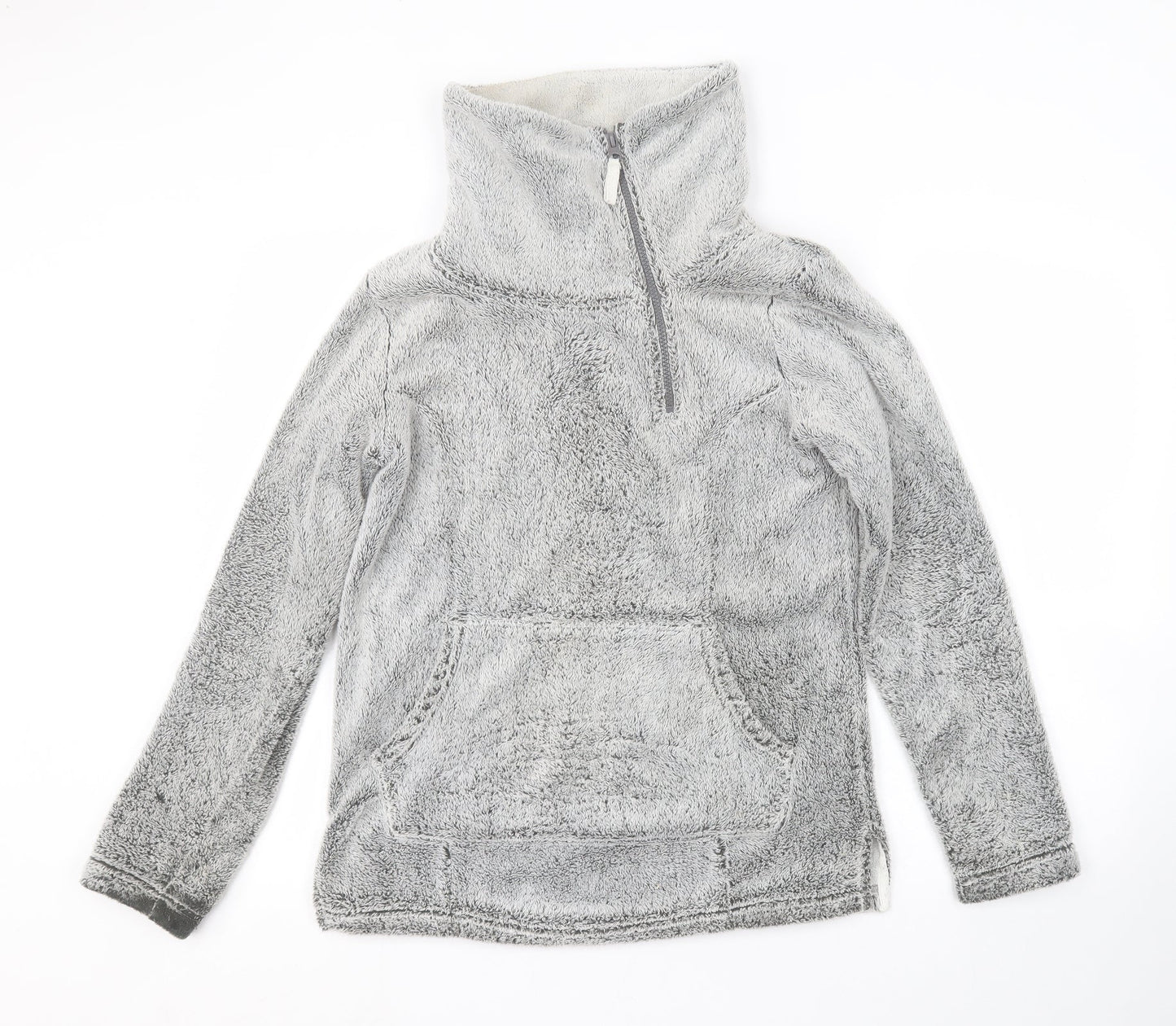 Avenue Womens Grey Herringbone  Pullover Jumper Size S