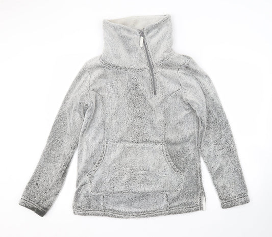 Avenue Womens Grey Herringbone  Pullover Jumper Size S