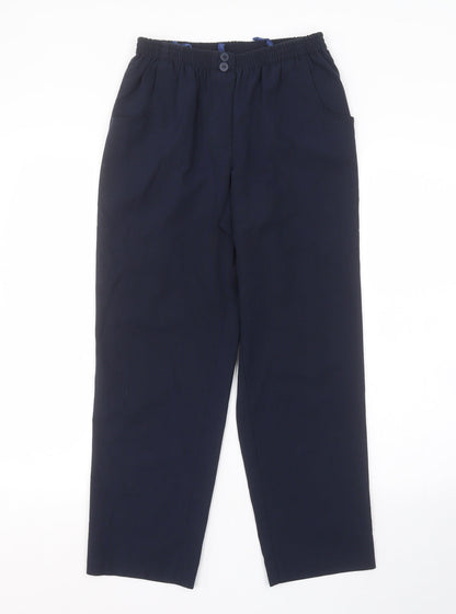 Womens UK Size 12 Preworn Regular Fit  Blue Trousers