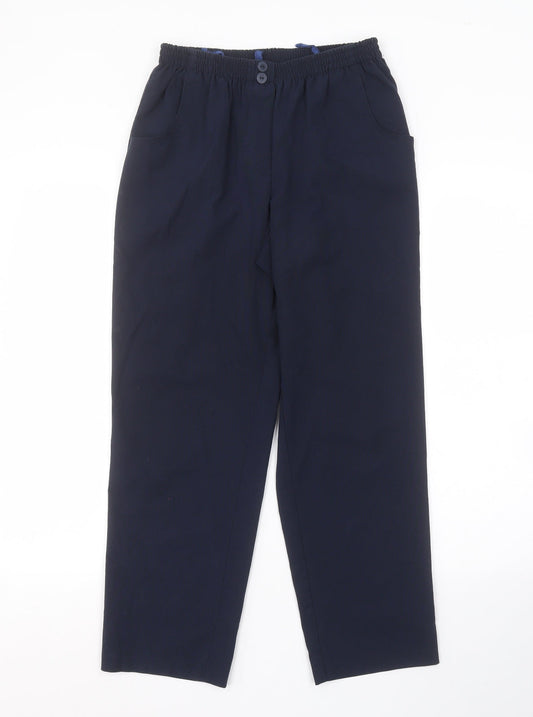 Womens UK Size 12 Preworn Regular Fit  Blue Trousers