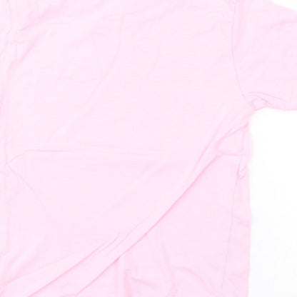 Preworn Girls Pink   Basic T-Shirt Size 5-6 Years