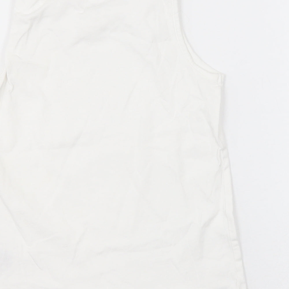 Nutmeg Girls White   Basic Tank Size 5-6 Years
