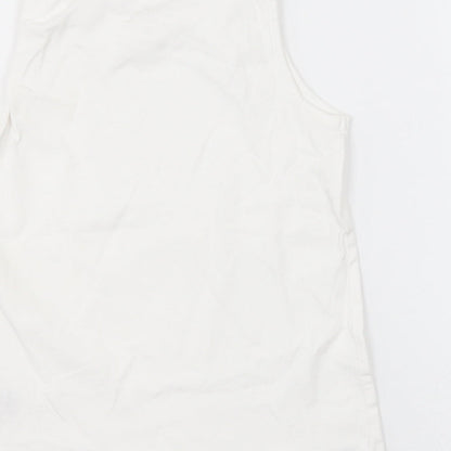 Nutmeg Girls White   Basic Tank Size 5-6 Years