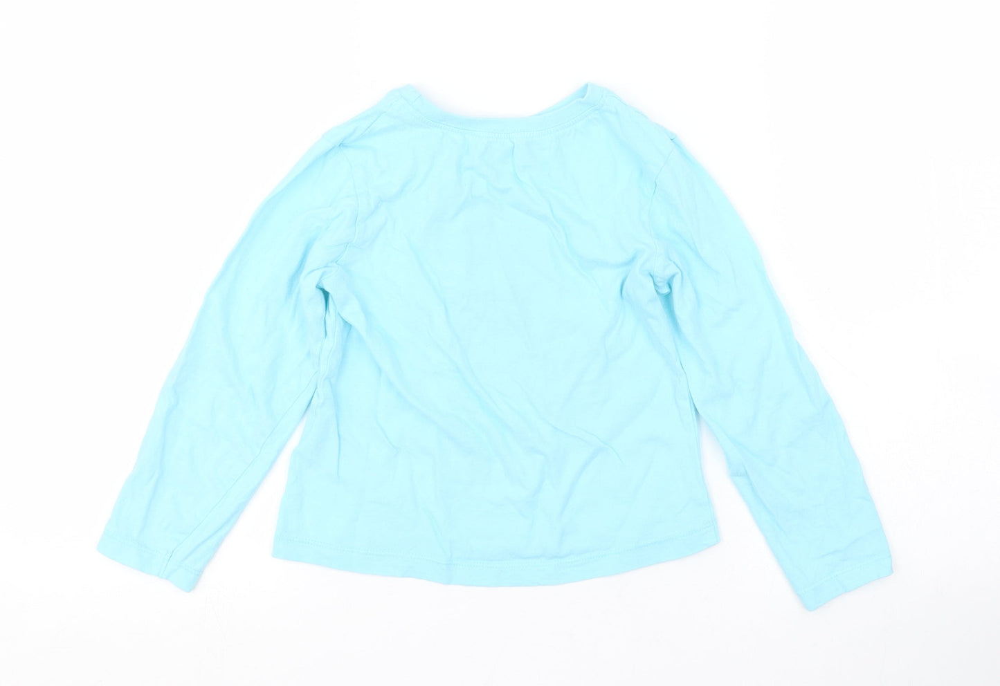 Preworn Girls Blue   Basic T-Shirt Size 5-6 Years