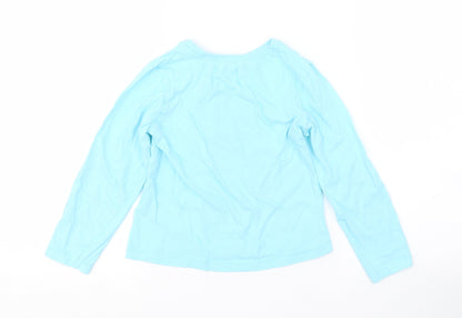 Preworn Girls Blue   Basic T-Shirt Size 5-6 Years