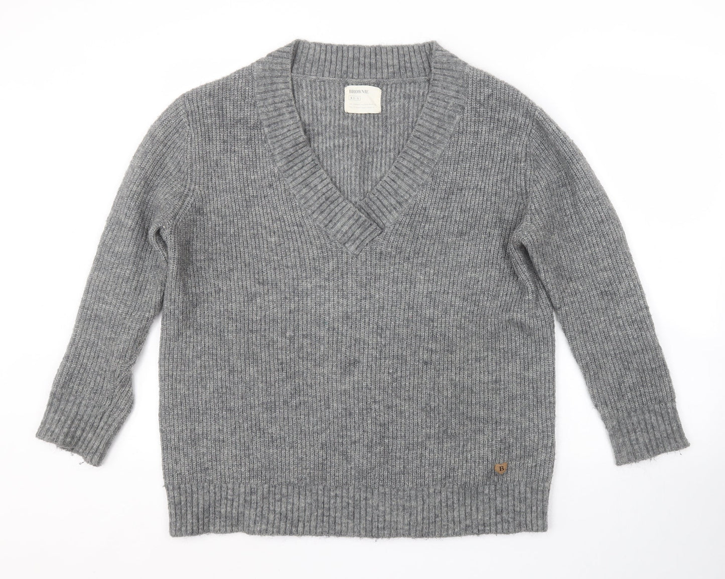 BROWNIE Mens Grey   Pullover Jumper Size S