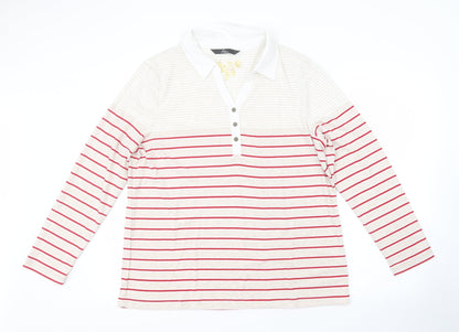 BM Mens Multicoloured Striped   Polo Size L