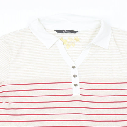 BM Mens Multicoloured Striped   Polo Size L