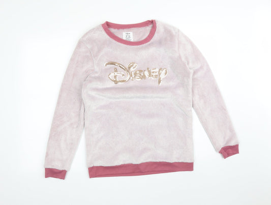 Primark Womens Pink Solid   Pyjama Top Size 14  - DISNEY