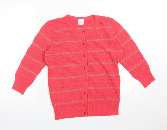 George Womens Purple Striped  Cardigan Jumper Size 14