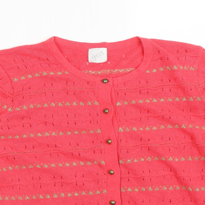 George Womens Purple Striped  Cardigan Jumper Size 14