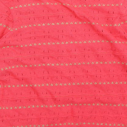 George Womens Purple Striped  Cardigan Jumper Size 14