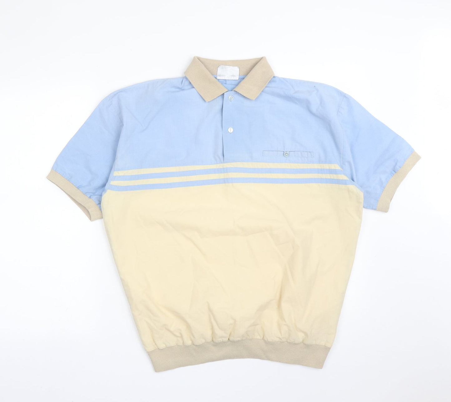 THE COLLECTION Mens Multicoloured Colourblock   Polo Size M