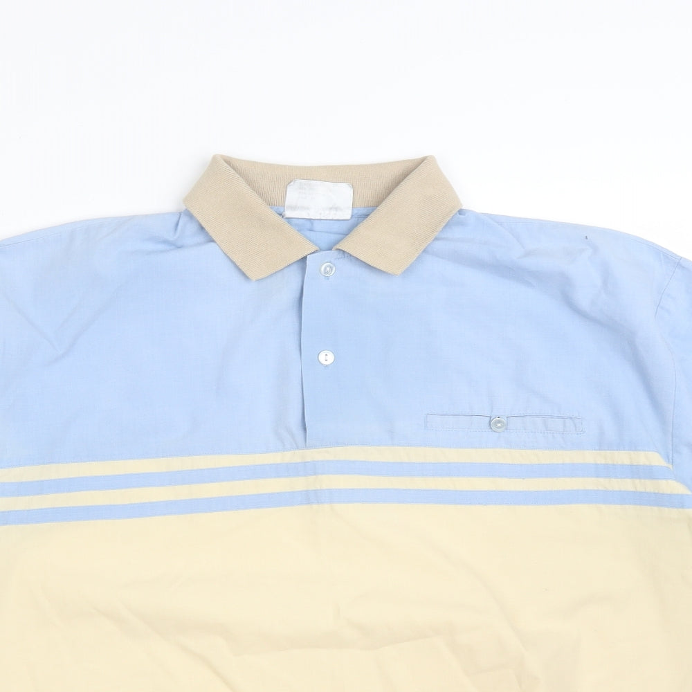 THE COLLECTION Mens Multicoloured Colourblock   Polo Size M