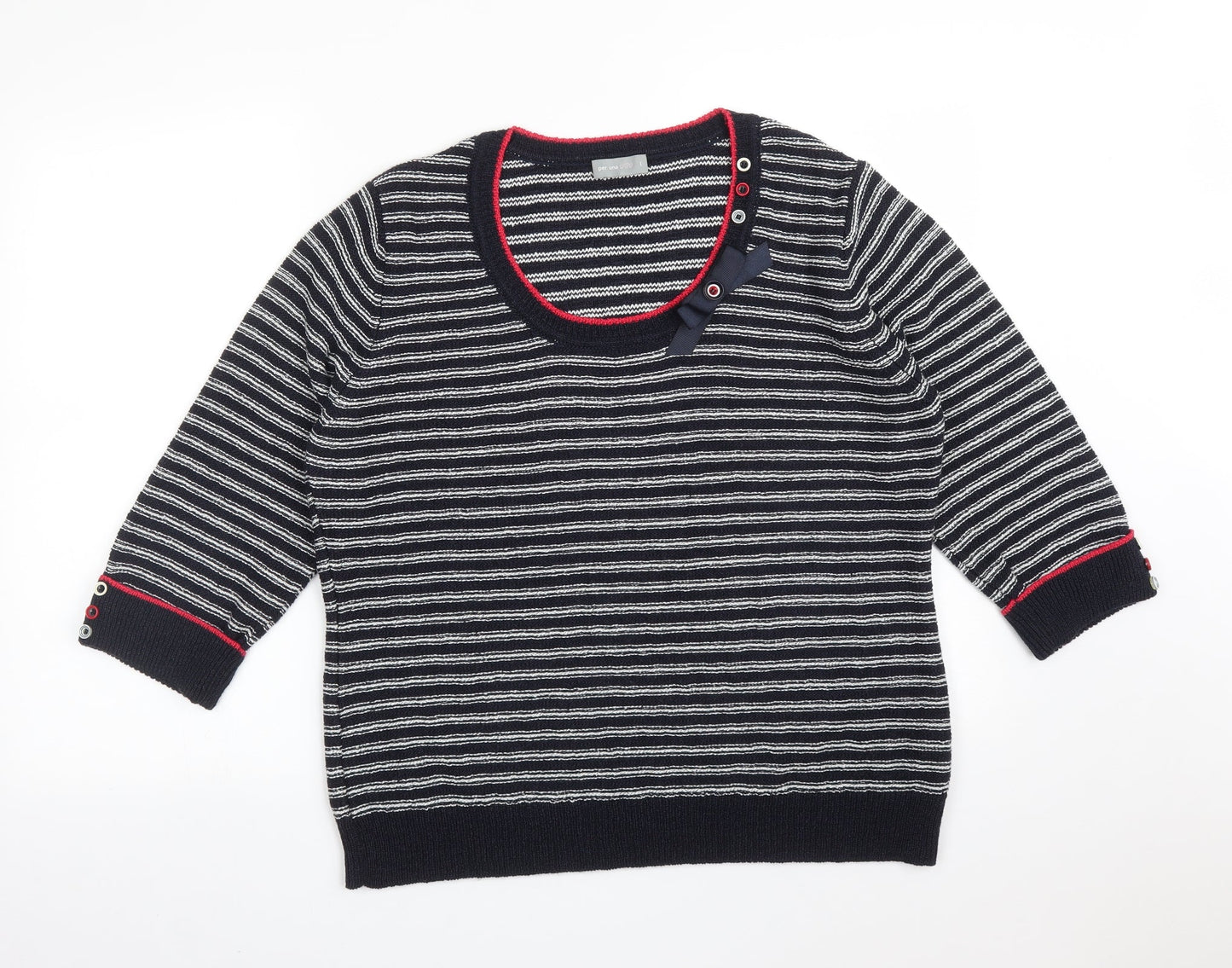 Womens UK Size L Per Una Multicoloured Basic T-Shirt