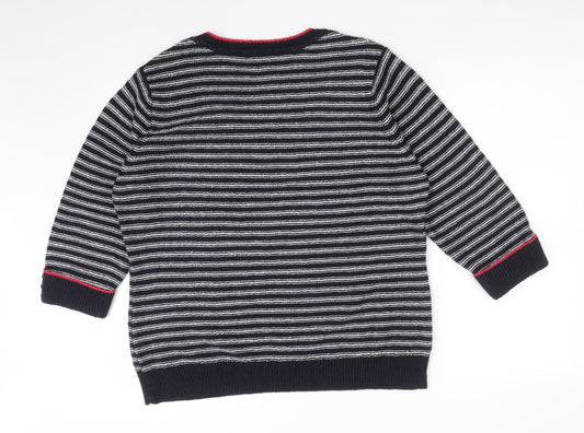 Per Una Womens Multicoloured Striped  Basic T-Shirt Size L