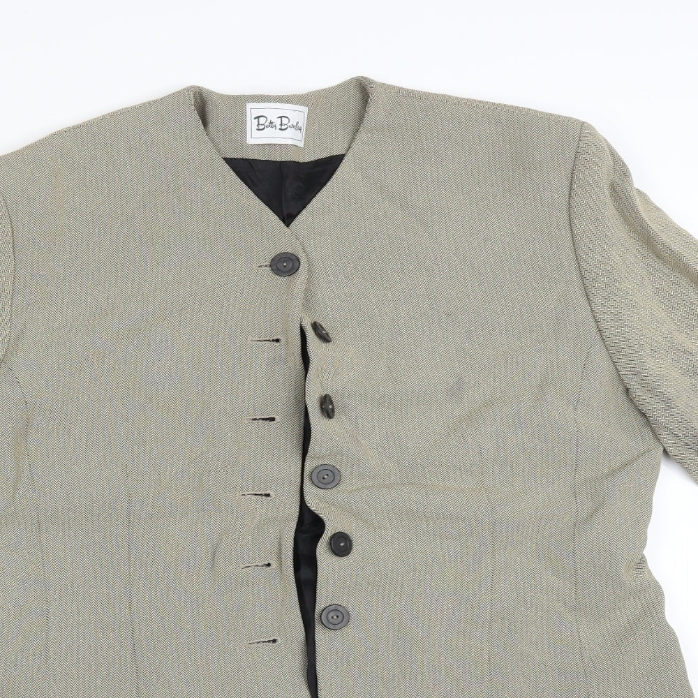 Betty Barclay Womens Multicoloured Chevron  Jacket Suit Jacket Size 14