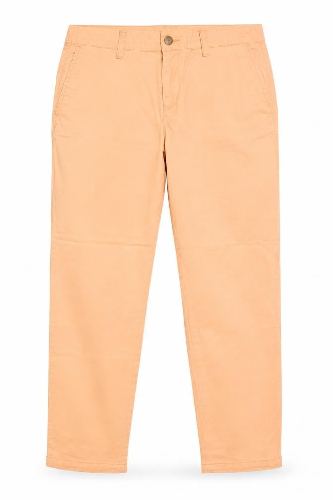 Front view of Gap women’s orange chino trousers, size UK 8, 27-inch leg