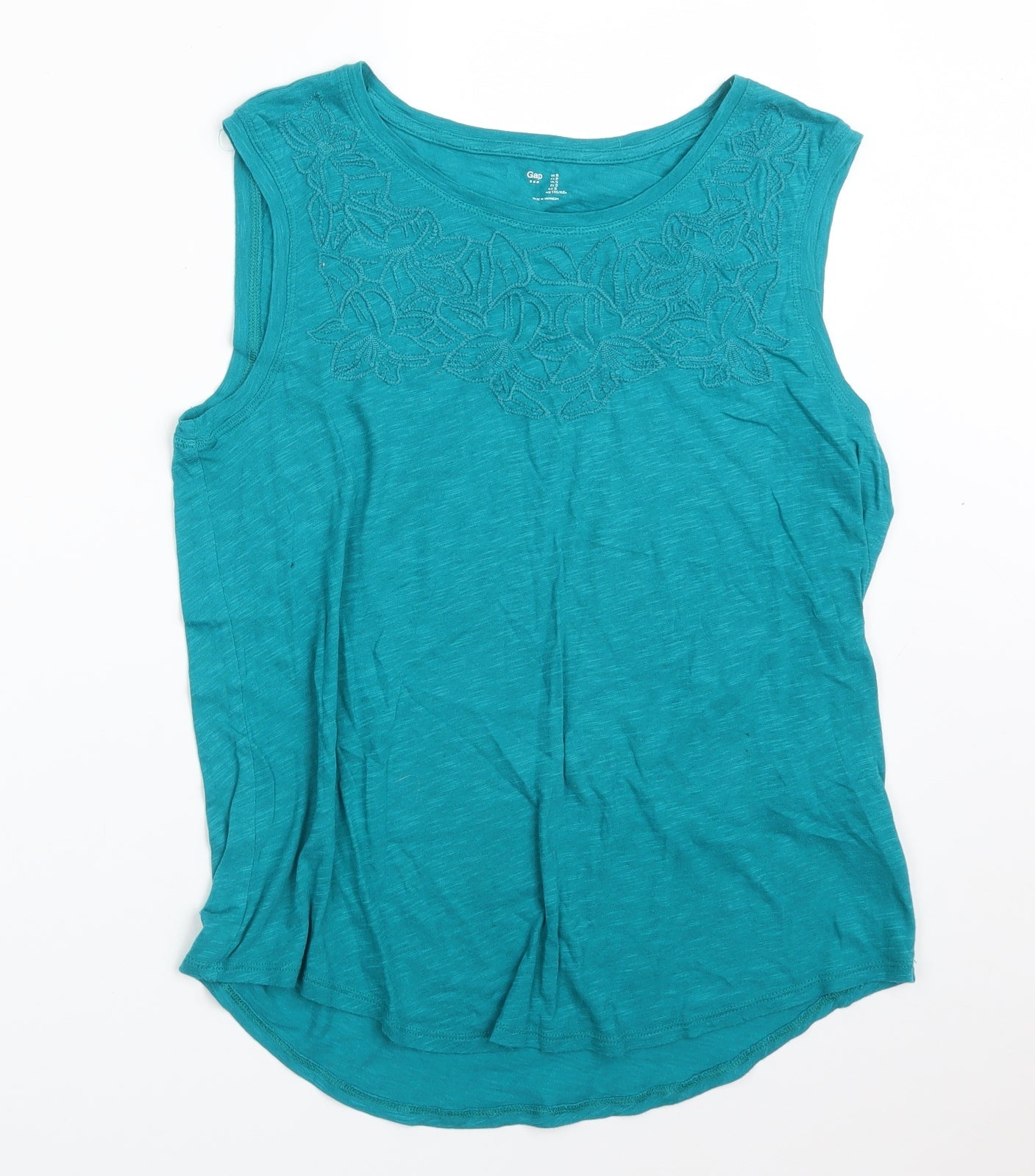 Womens UK Size S Gap Green Basic T-Shirt