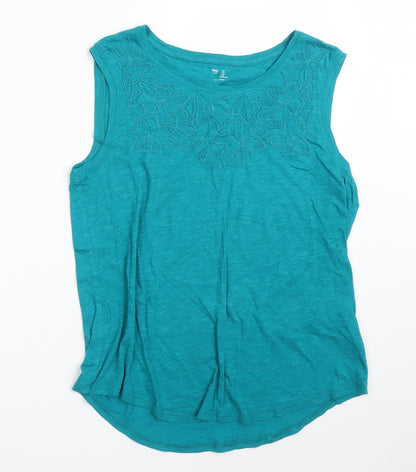 Womens UK Size S Gap Green Basic T-Shirt
