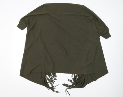 Womens UK Size One Size Preworn Green Shrug Jumper