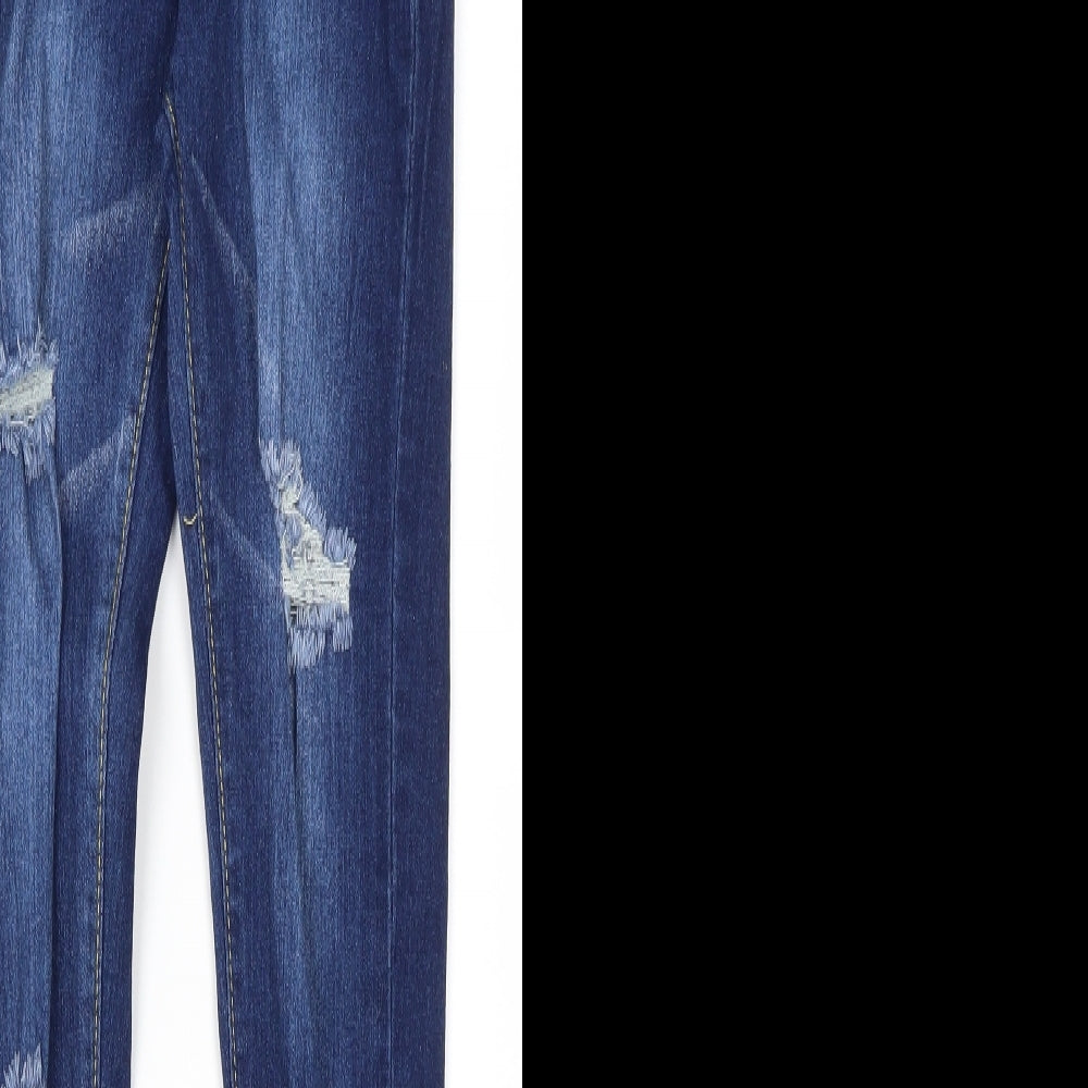 Womens UK Size 4 Denim Wise Regular Fit Skinny Blue Jeans
