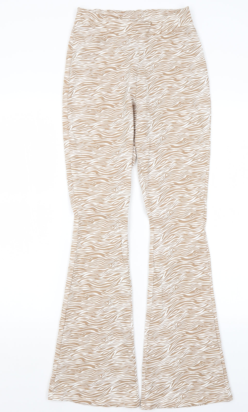 Primark Womens White Animal Print  Trousers  Size S L30 in