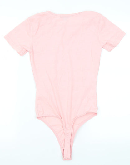 Missguided Womens Pink   Bodysuit One-Piece Size 4