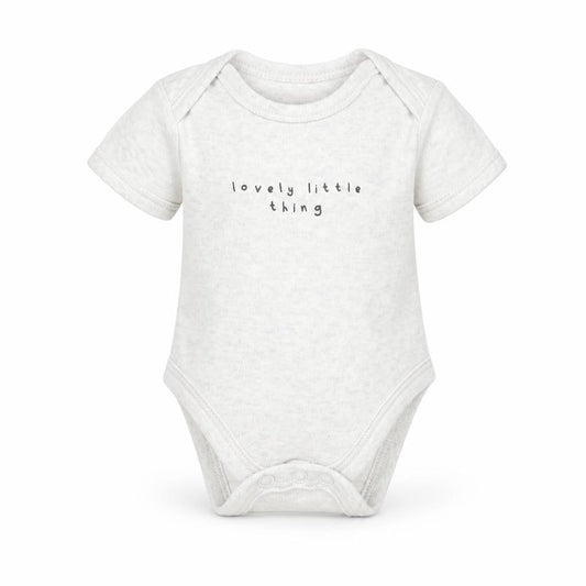 Front view of George Baby Grey Romper One-Piece Size Newborn - Lovely Little Thing