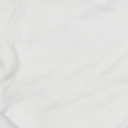 George Baby White   Romper One-Piece Size Newborn  - Elephants