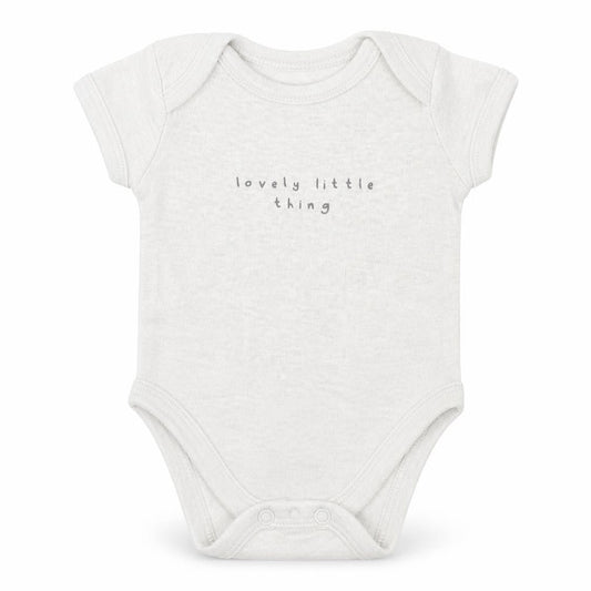 Front view of George Baby Grey Romper One-Piece Size Newborn - Lovely Little Thing