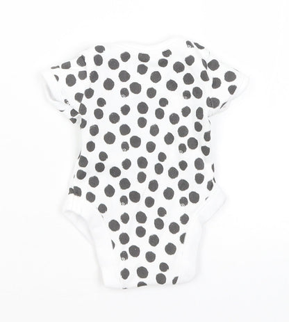 George Baby White Polka Dot  Romper One-Piece Size Newborn
