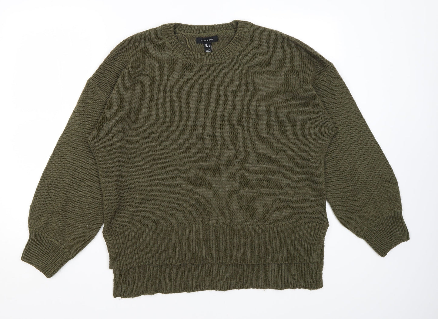 Womens UK Size L New Look Green Pullover Jumper