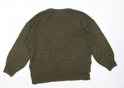 Womens UK Size L New Look Green Pullover Jumper
