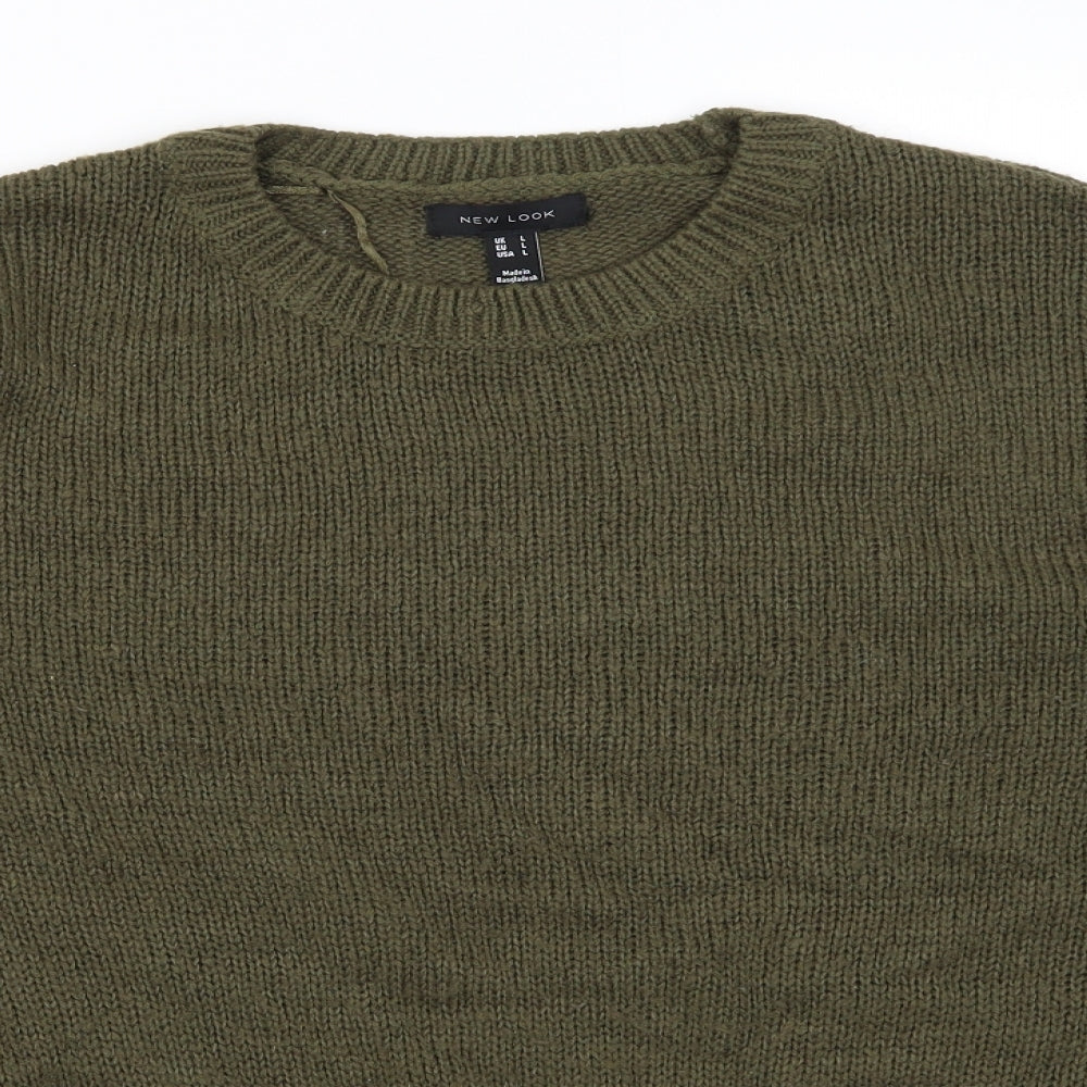 Womens UK Size L New Look Green Pullover Jumper