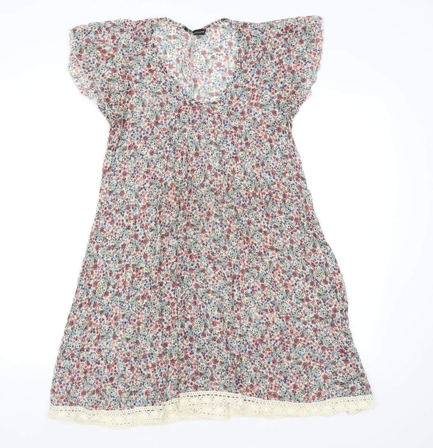 Vie Nocturne Womens Beige Floral  A-Line  Size S