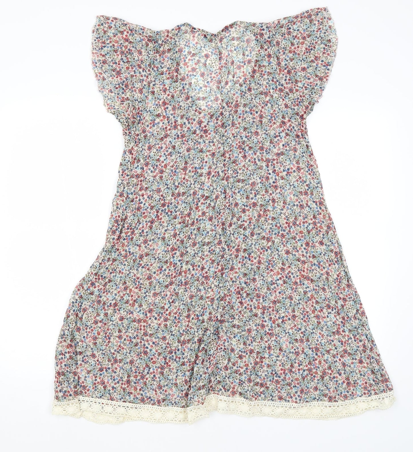Vie Nocturne Womens Beige Floral  A-Line  Size S