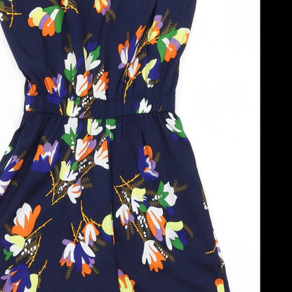 Atmosphere Womens Blue Floral  Romper One-Piece Size 4