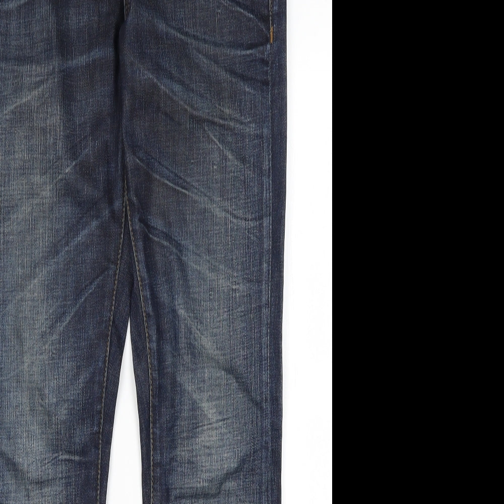 Mens UK Size 26 in River Island Regular Fit Straight Blue Jeans