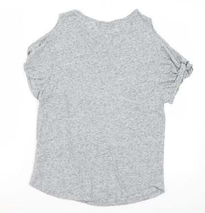 Womens UK Size 8 New Look Grey Basic T-Shirt
